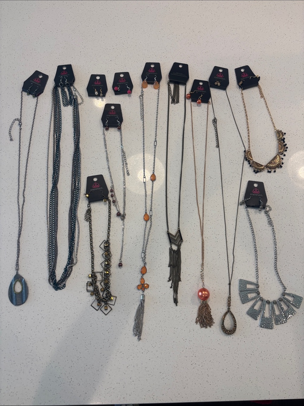 Paparazzi Jewelry Lot NWT - 10 Necklace & Earring Sets + 2 Extra Earrings